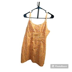 NWT wild fable Women's L Orange Floral Sundress